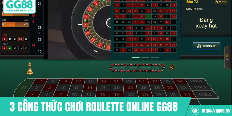 3 công thức chơi Roulette online GG88