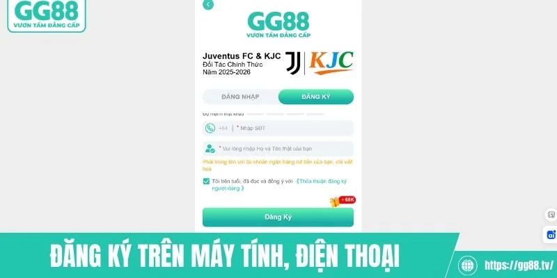 Hướng dẫn đăng ký hội viên trên máy tính, điện thoại 